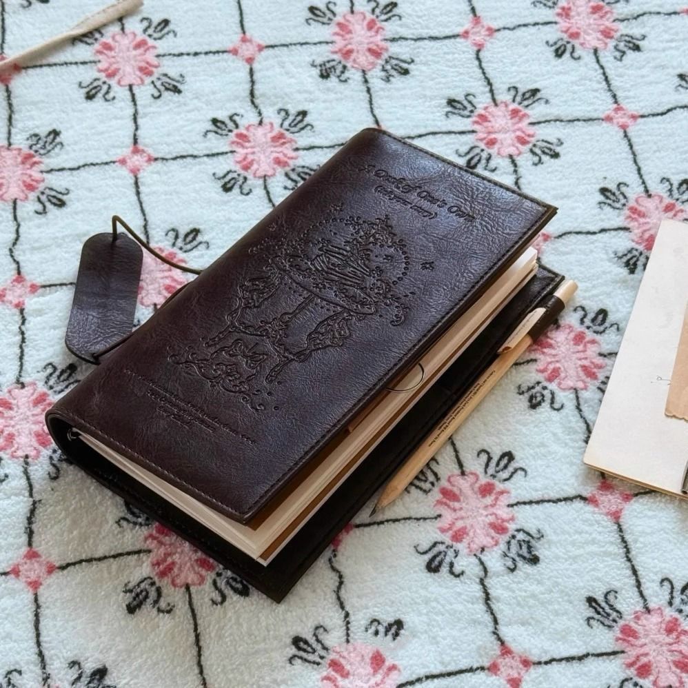 Leather Work Notepad - Vintage Siyah Defter PU Deri Boş
