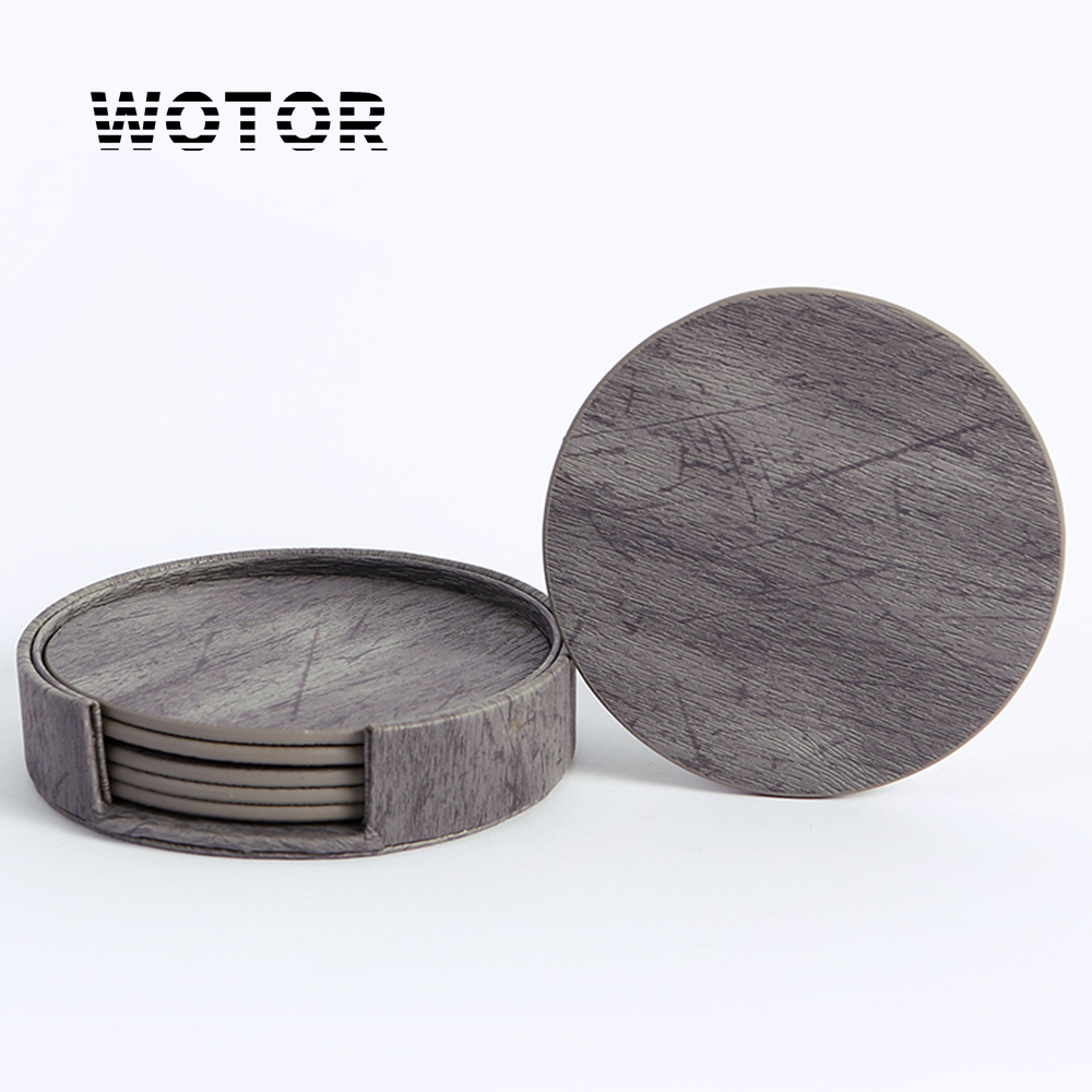 Leatherwork Rings - WOTOR 6 adet/grup Daire Ahşap Tahıl