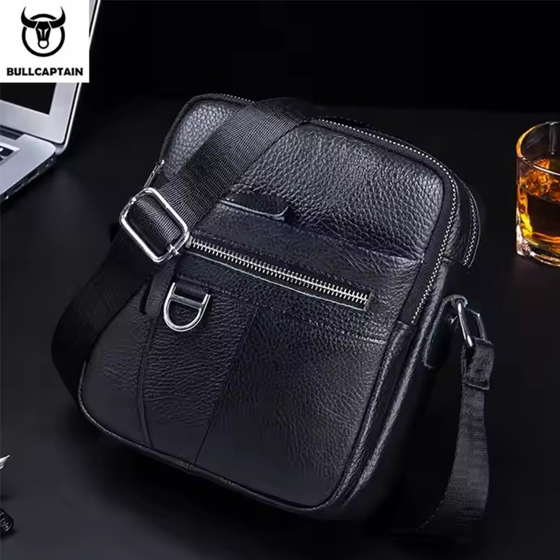 Leather Work Handbag - BULLCAPTAIN Erkek Deri askılı çanta Retro