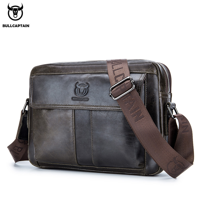Leather Work Handbag - BULLCAPTAIN Hakiki Deri erkek Crossbody Çanta