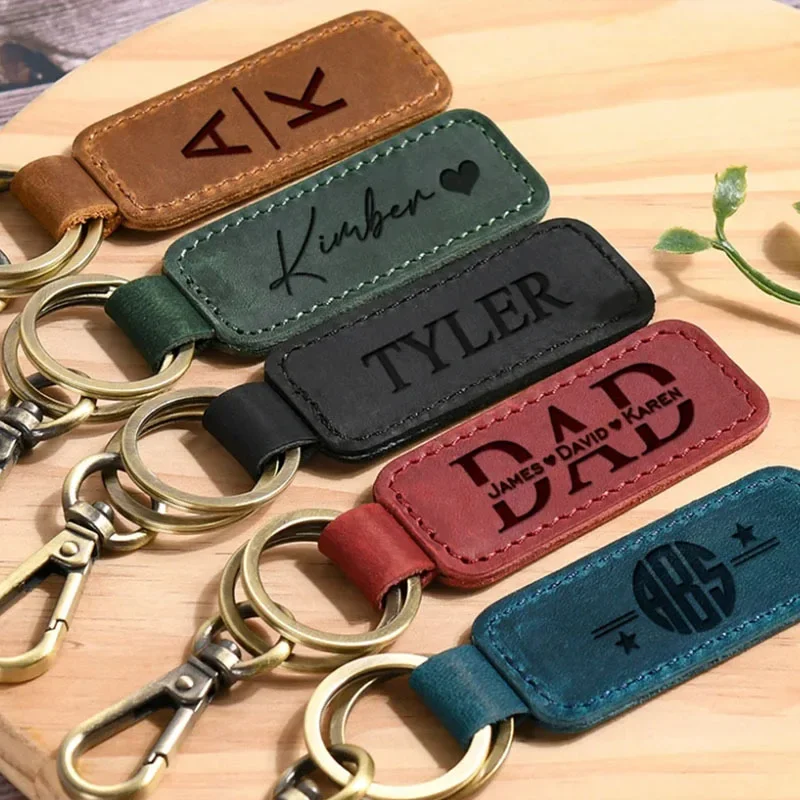 Leatherwork Keychain - Lazer Özel Logo Deri Anahtarlık Kazımayı