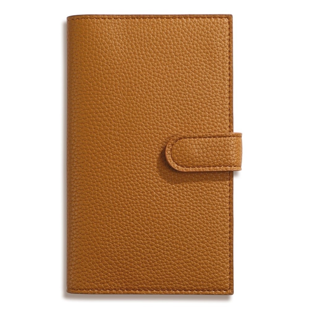 Leather Work Notepad - Seyahat Günlüğü Litchi Deri Taşınabilir Not