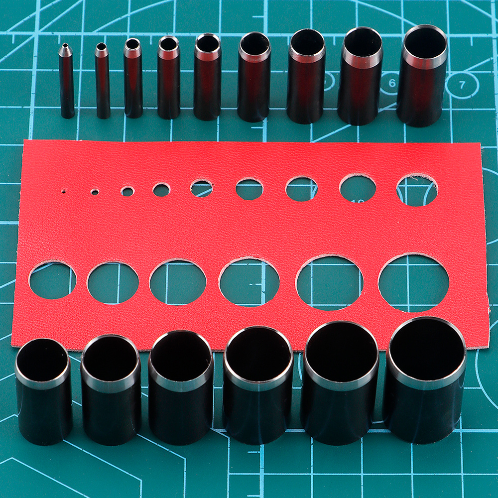 Leatherwork Rings - 1 takım PU Deri Daire Delme