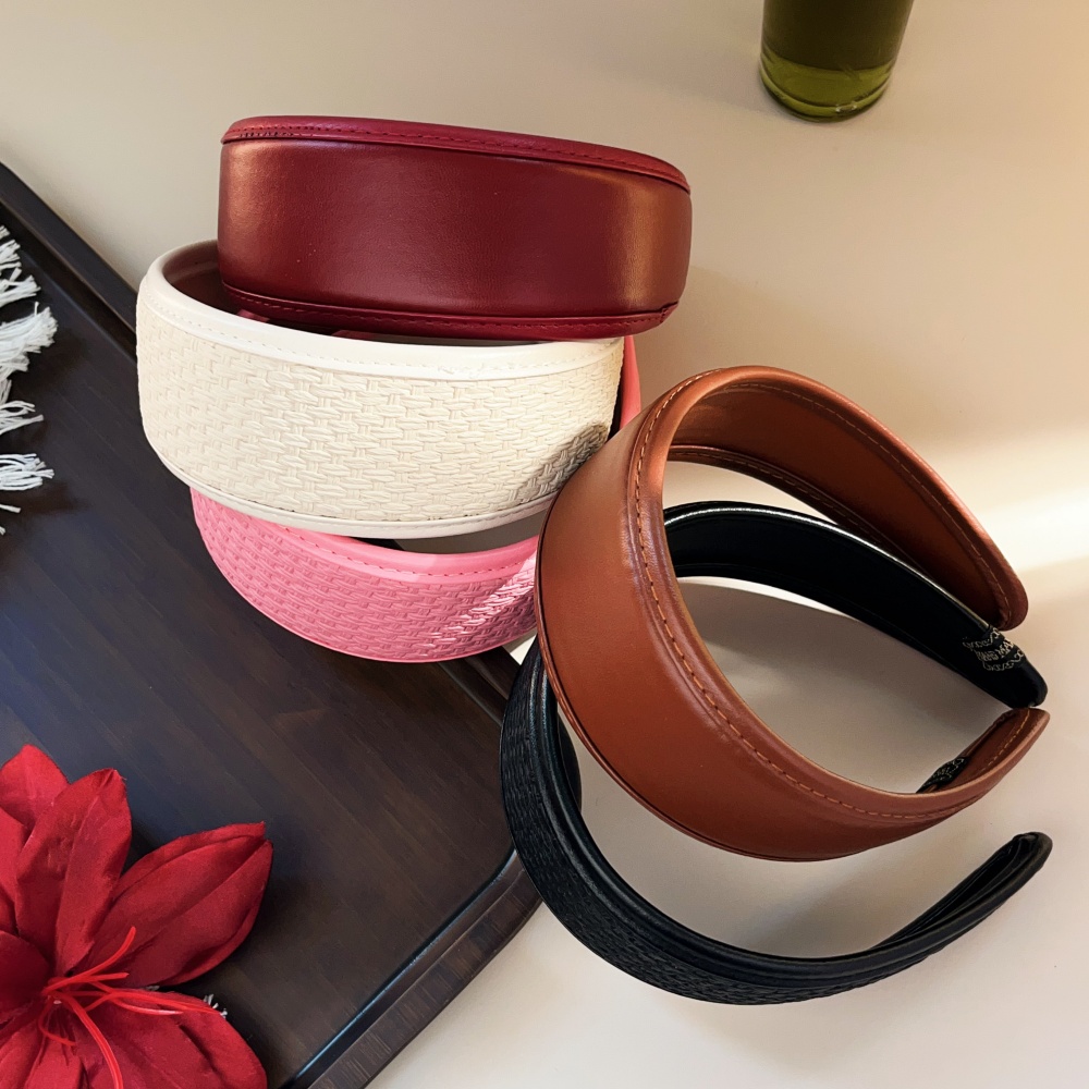 Leatherwork Rings - Yeni 2025 Retro PU Deri Hairbands