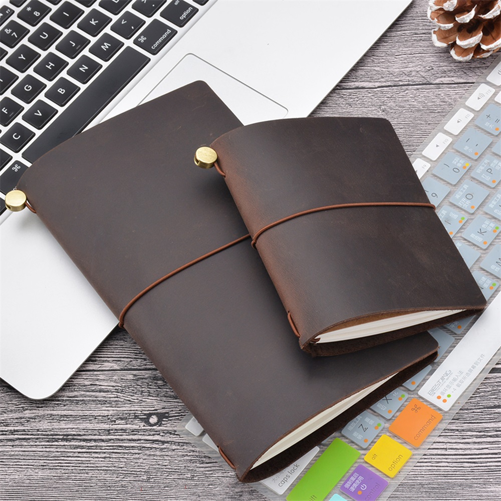 Leather Work Notepad - Hakiki Deri Gezgin Dizüstü DIY Dergisi