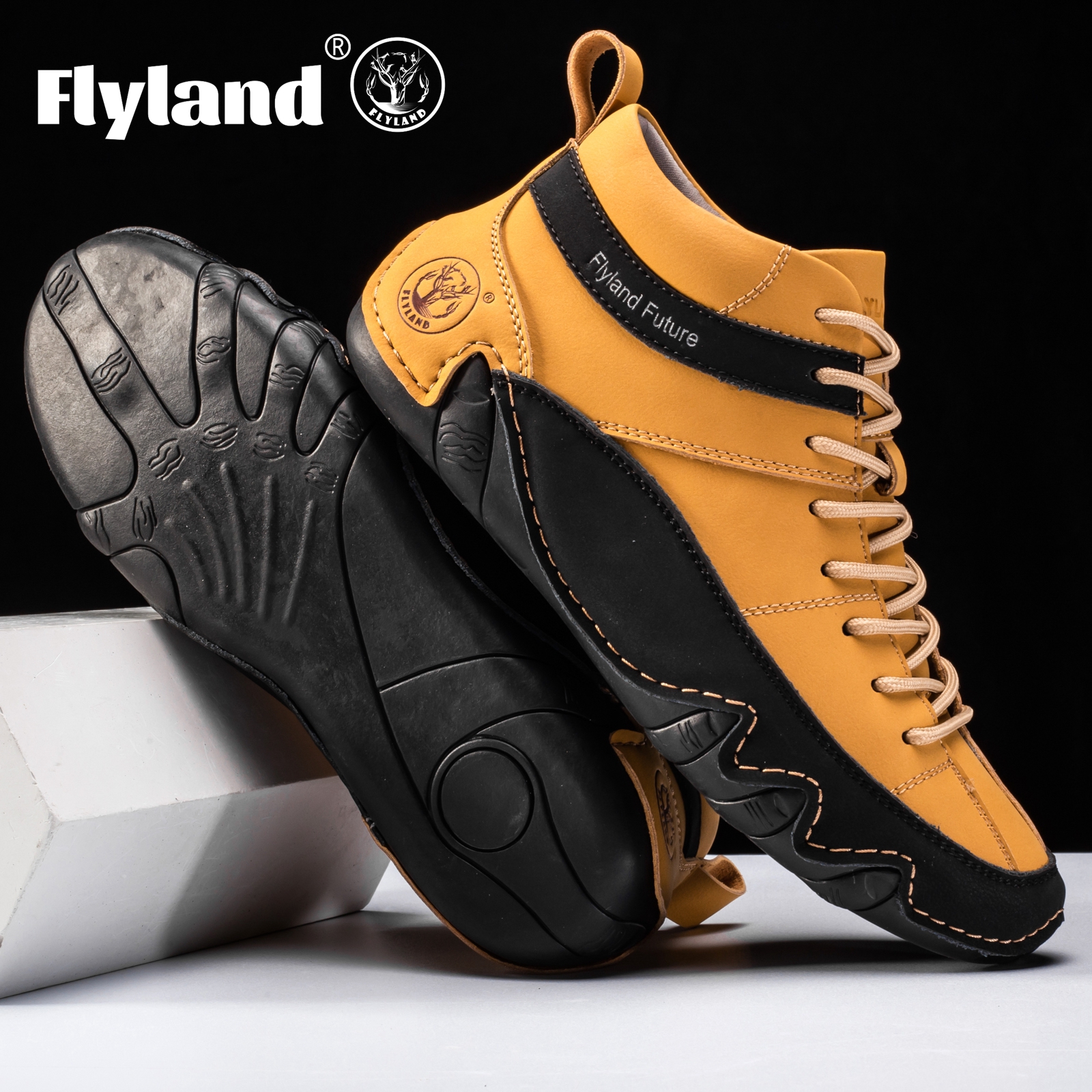 Leatherworking Classic - FLYLAND Erkek Moda Spor Ayakkabı Vintage