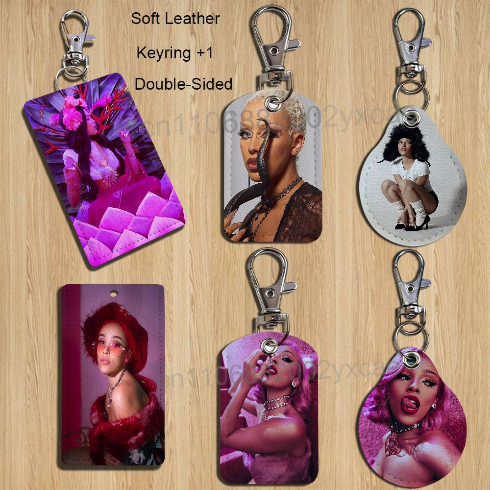 Leatherwork Keychain - Art So High kırmızı Doja Cat