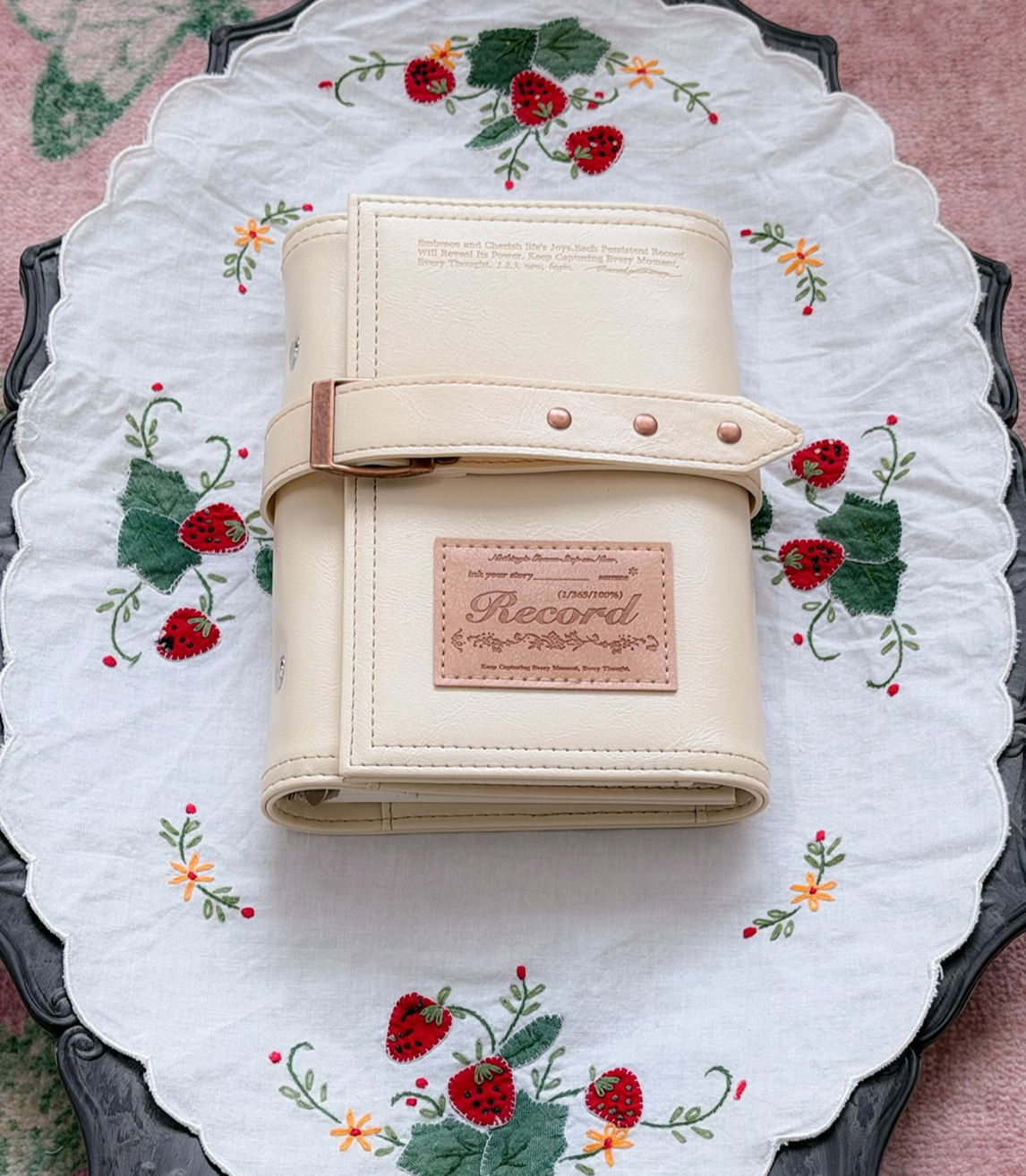 Leather Work Notepad - Vintage A6 3 Katlı Deri Yeniden