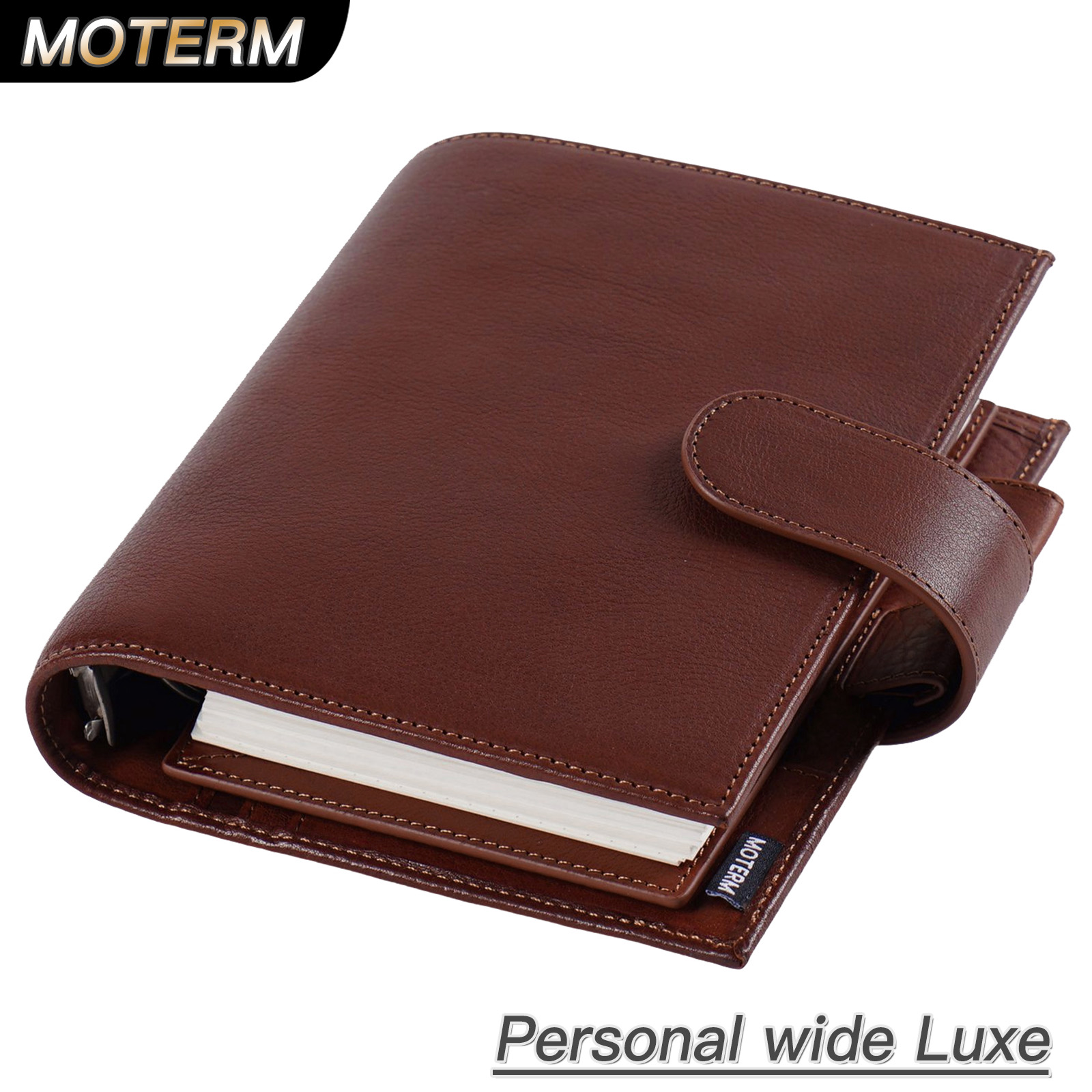Leather Work Notepad - Moterm tam tahıl sebze tabaklanmış deri