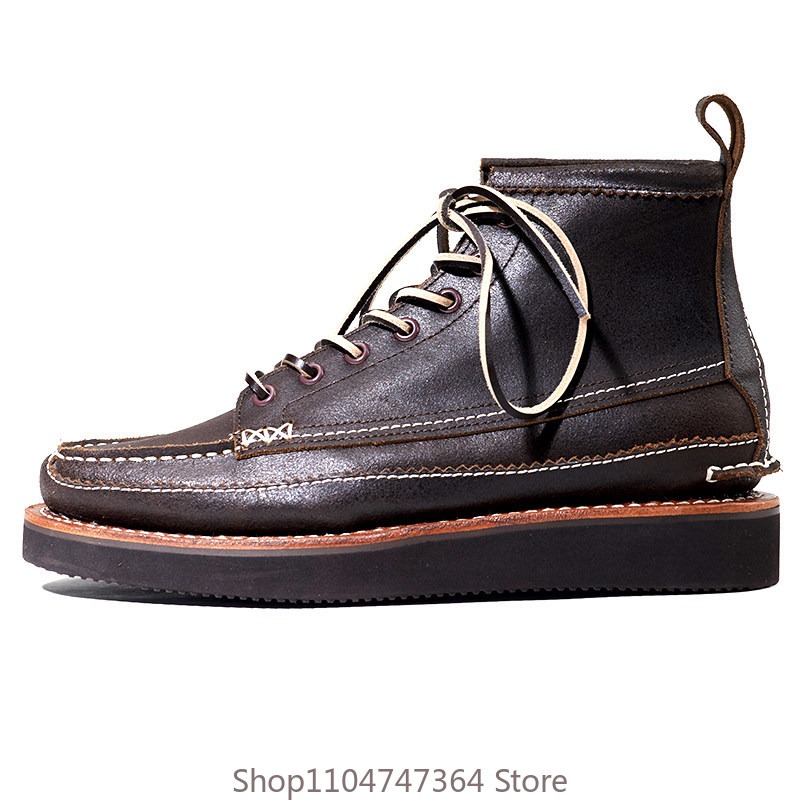 Leatherworking Classic - Amerikan Retro Klasik Yüksek Top Ayakkabı