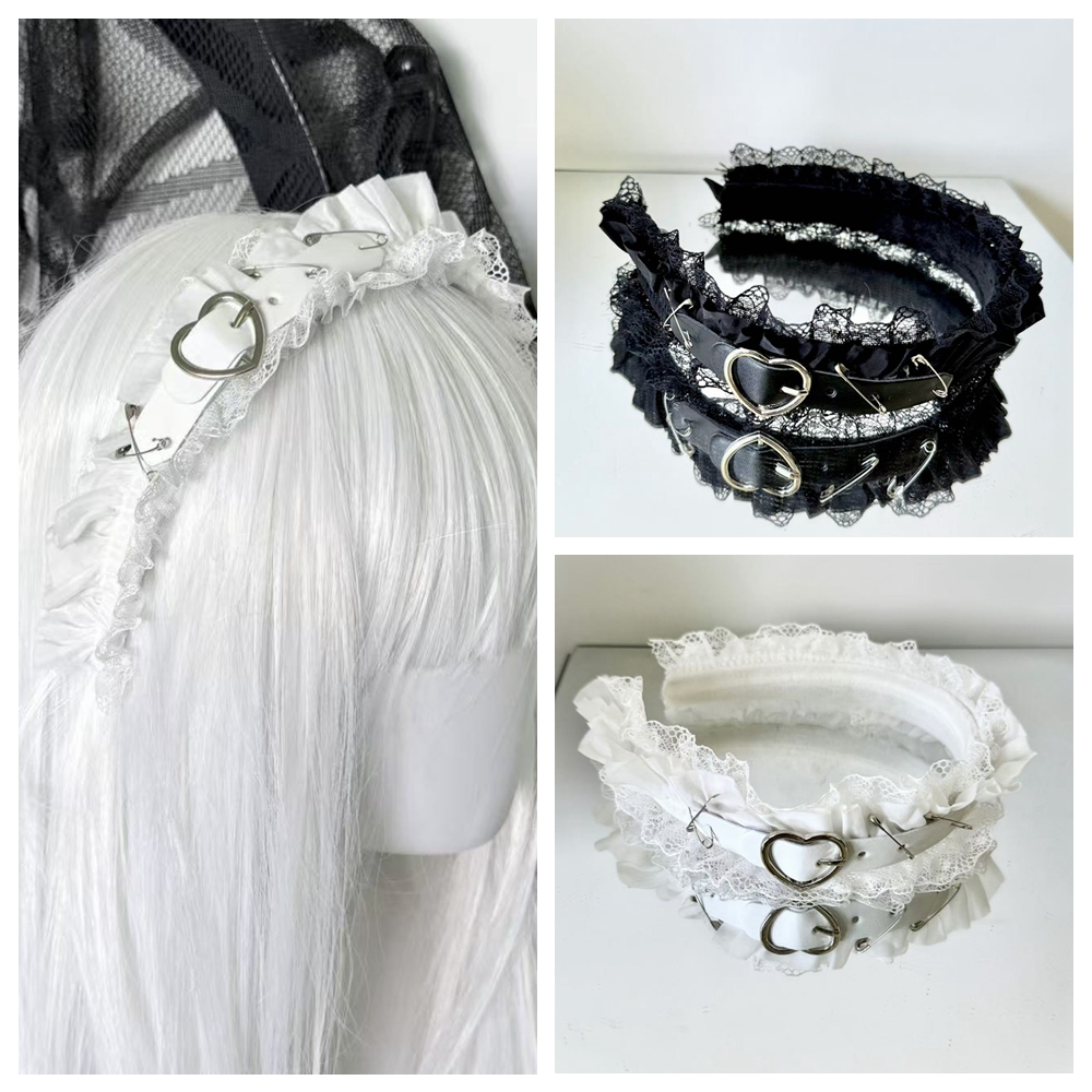 Leatherwork Rings - Punk Dantel Aşk Toka Deri Pin