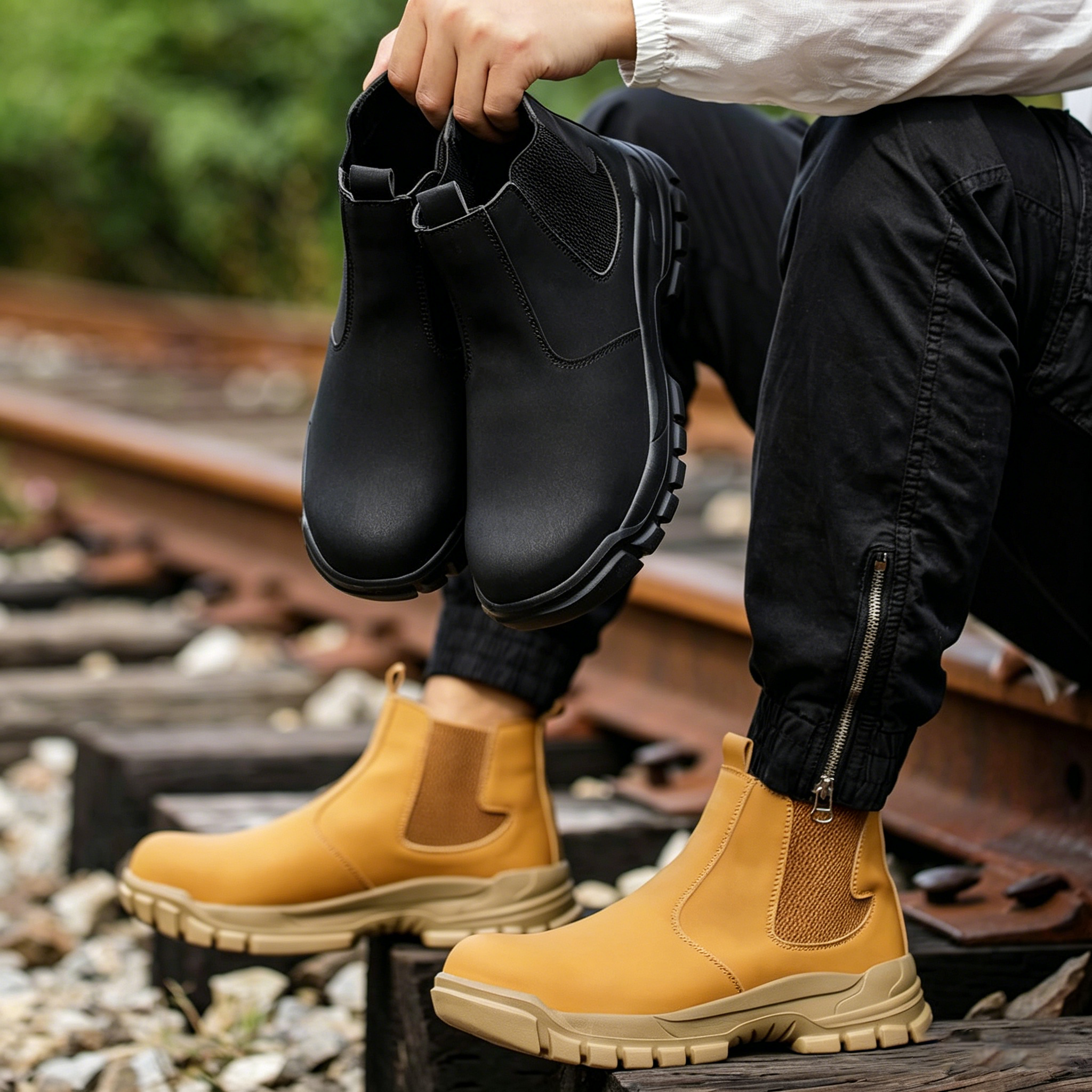 Dayanıklı erkek güvenlik ayakk - Leather Work Factory incelemesi ve fiyatı