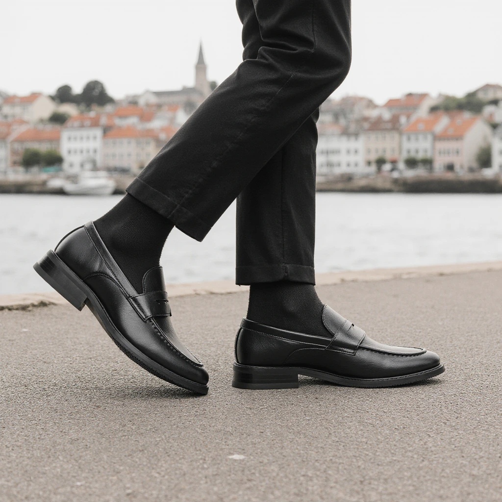 Erkek Siyah Penny Loafer'lar K - Leatherworking Classic incelemesi ve fiyatı