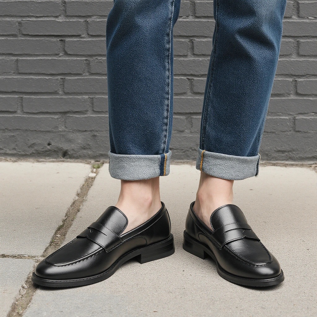 Erkek Siyah Penny Loafer'lar K - Leatherworking Classic incelemesi ve fiyatı