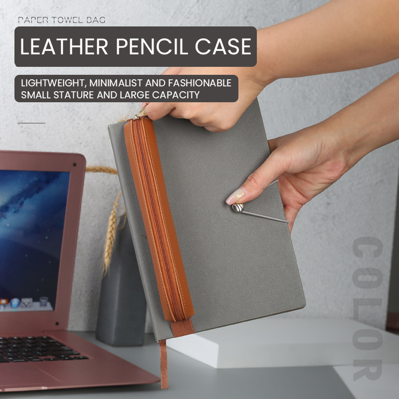 Pu deri kalemlik fermuarlı kal - Leather Work Notepad incelemesi ve fiyatı