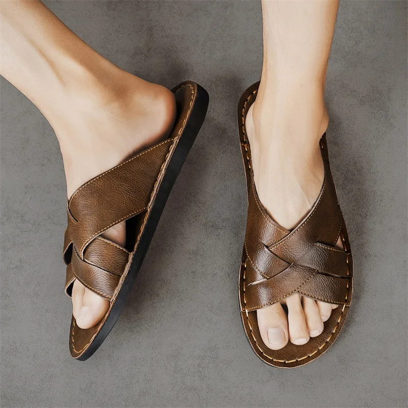 Hakiki Deri Erkek Rahat Sandal - Leather Work Flats incelemesi ve fiyatı