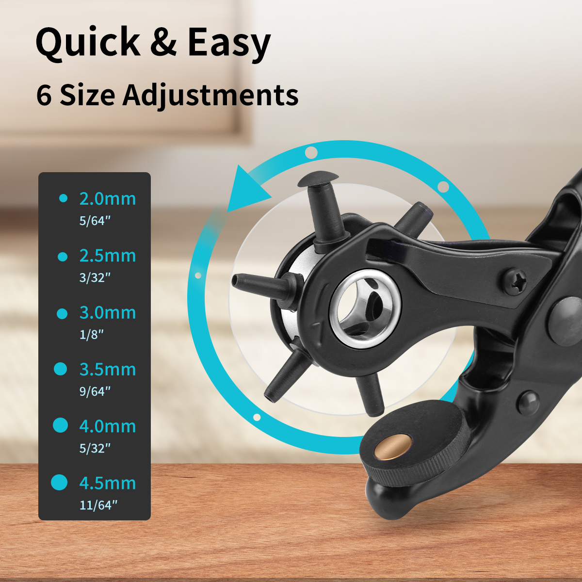 DURATECH 25cm Delme Pensesi Dö - Leather Punch Revolving incelemesi ve fiyatı