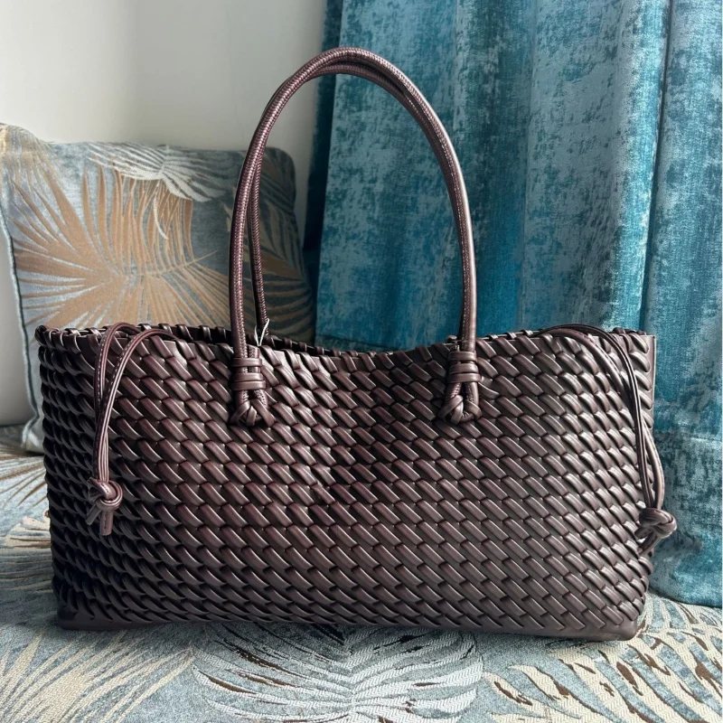 Tasarım Lüks PU Dokuma Tote Ça - Leather Work Handbag incelemesi ve fiyatı