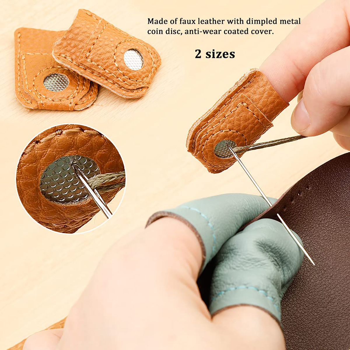 El-çalışma dikiş yüksük Metal  - Leatherwork Rings incelemesi ve fiyatı