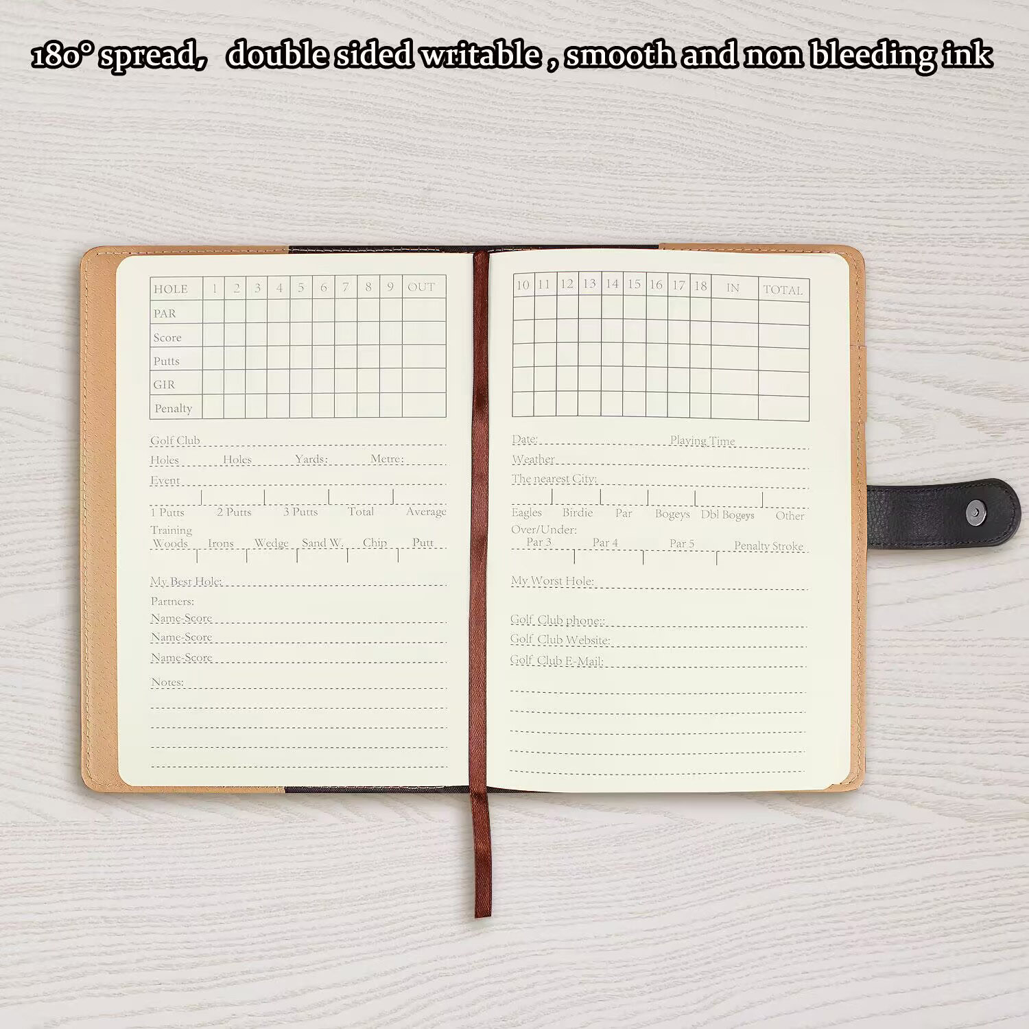 Siyah Deri Golf Skor Kartı Tut - Leather Work Notepad incelemesi ve fiyatı