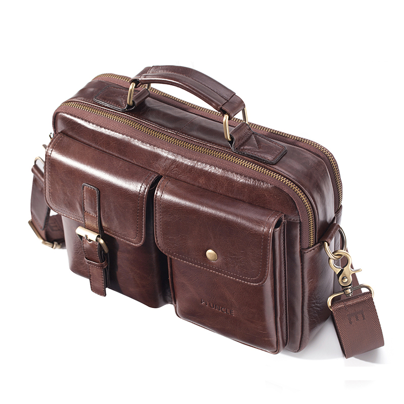 Marka yeni inek derisi deri as - Leather Work Handbag incelemesi ve fiyatı