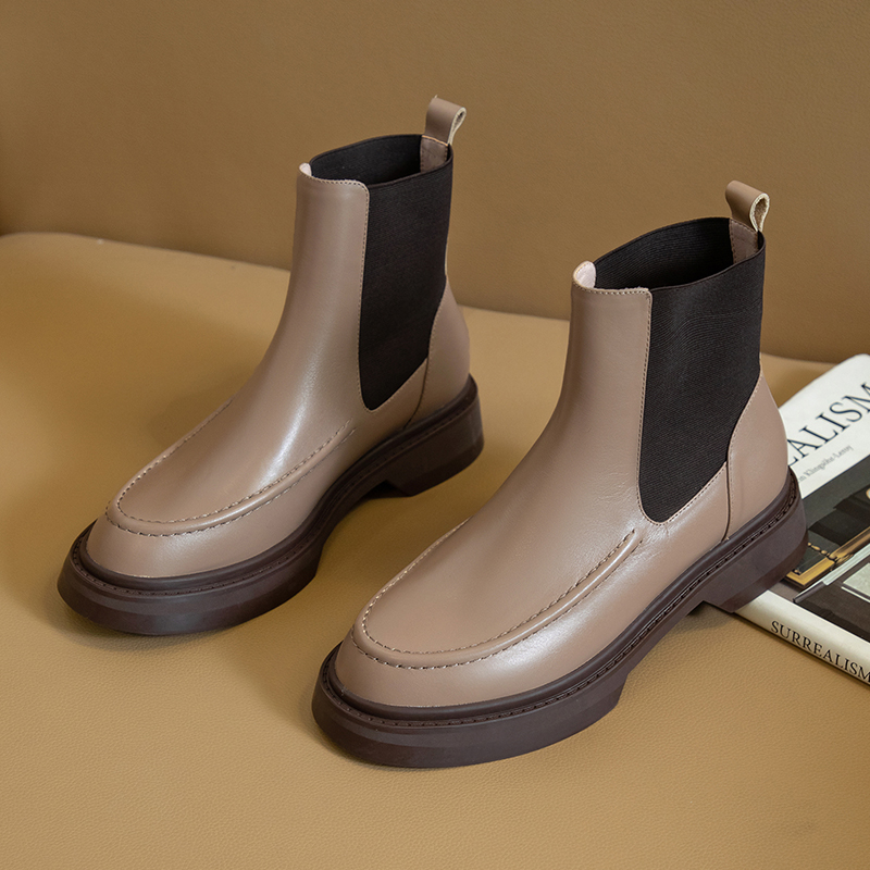 Sıcak hakiki deri kadın botlar - Leather Work Flats incelemesi ve fiyatı
