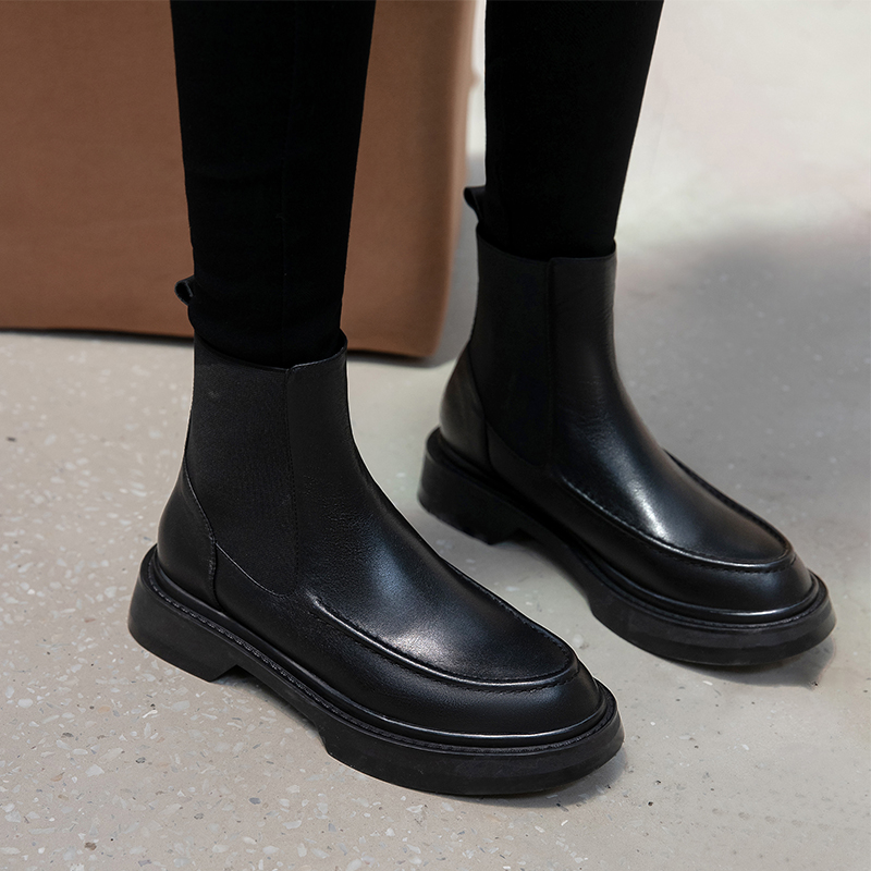 Sıcak hakiki deri kadın botlar - Leather Work Flats incelemesi ve fiyatı