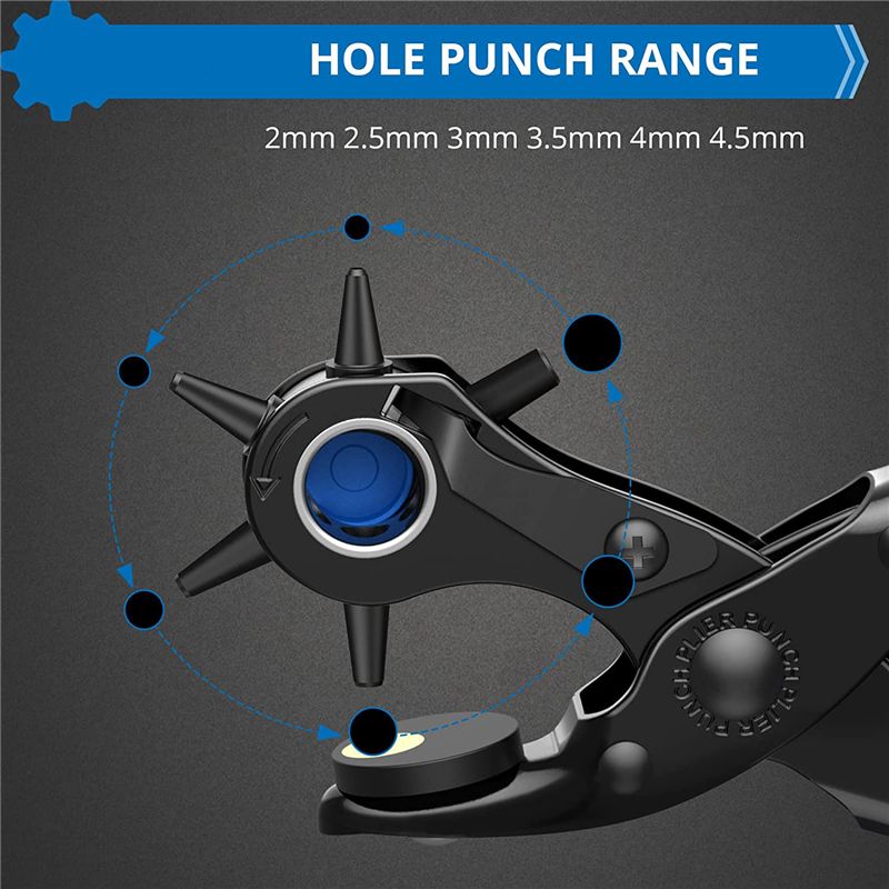 Deri için Yeni Kemer Delgeç, 6 - Leather Punch Revolving incelemesi ve fiyatı