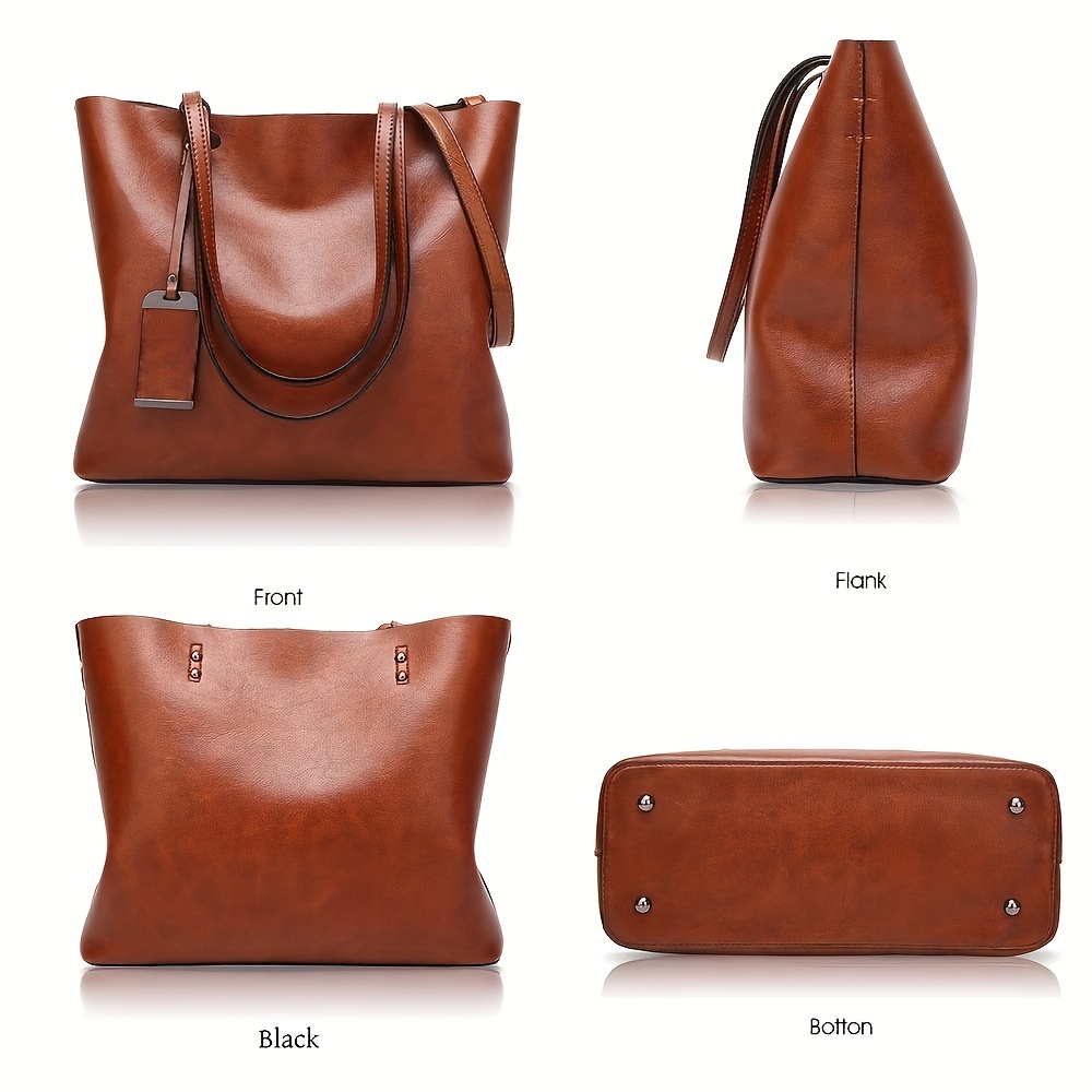 Moda klasik Retro deri kadın T - Leather Work Handbag incelemesi ve fiyatı